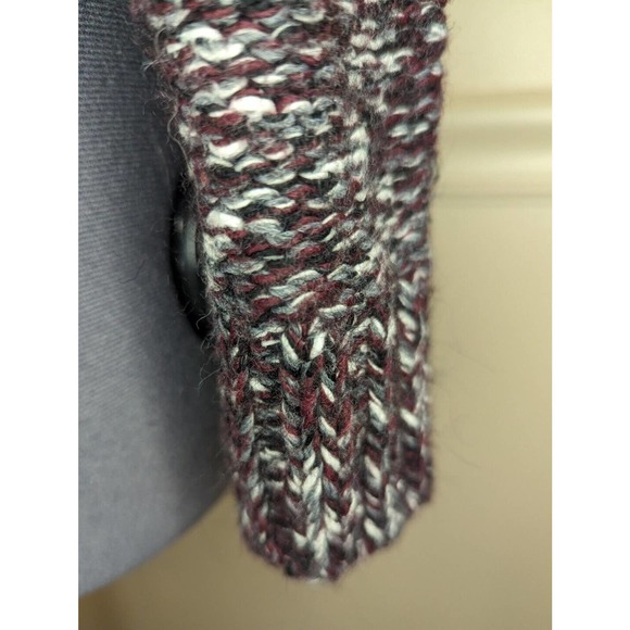 Madewell Firelight Marled Pullover Chunky Cable Knit Split Side Sweater Size L - Picture 8 of 10